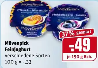 REWE Center Mövenpick Feinjoghurt 150g Becher Angebot