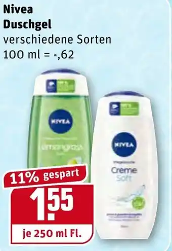 REWE Center Nivea Duschgel 250 ml Angebot