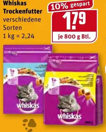 REWE Center Whiskas Trockenfutter 800g Angebot