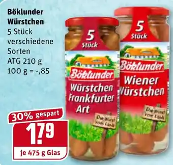 REWE Center Böklunder Würstchen 210g Angebot