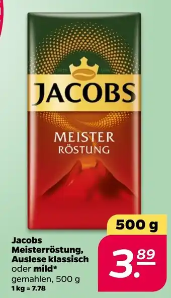 NETTO Jacobs Meisterrostung Auslese klassisch o. mild 500g Angebot