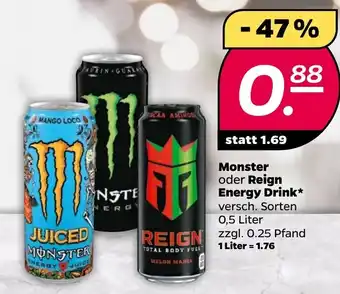 NETTO Monster o. Reign Energy Drink 500ml Angebot