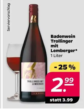 NETTO Badenwein Trollinger mit Lemberger QbA 1L Angebot