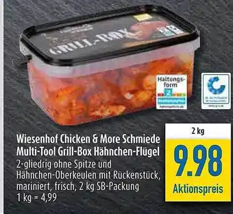 diska Wiesenhof Chicken & More Schmiede Multi-tool Grill-box Hähnchen-flügel Angebot