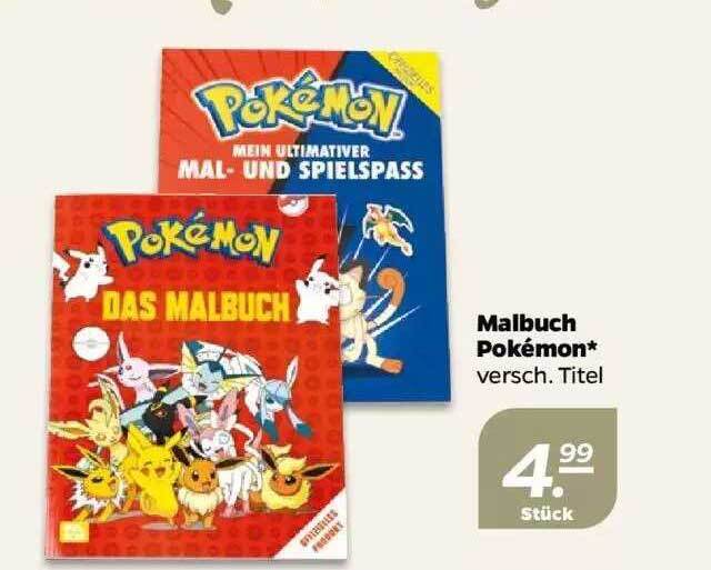Malbuch Pokémon Angebot bei NETTO
