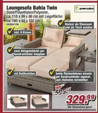 Poco Loungesofa Bahia Twin Angebot