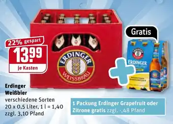 REWE Center Erdinger Weißbier 20x0,5L Angebot