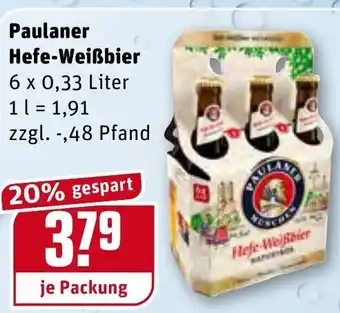 REWE Center Paulaner Hefe Weißbier 6x0,33L Angebot