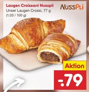 Netto Marken-Discount Laugen Croissant Nusspli 77 g Angebot