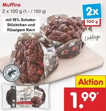 Netto Marken-Discount Muffins 2 x 100 g Angebot