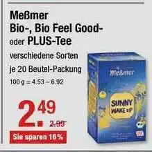 V Markt Meẞmer Bio-, Bio Feel Good-oder Plus-Tee Angebot