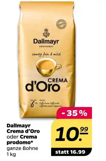 NETTO Dallmayr Crema d'Oro o. Crema prodomo 1 kg Angebot