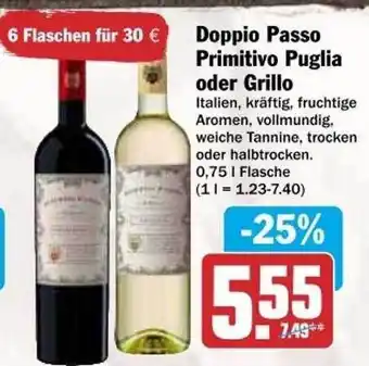 dodenhof Doppio Passo Primitivo Puglia Oder Grillo Angebot