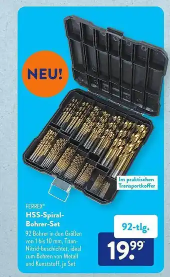 Aldi Süd Ferrex Hss-spiral-bohrer-set Angebot