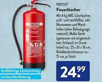 Aldi Süd Protex Feuerlöscher Angebot