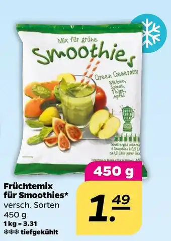 NETTO Fruchtemix fur Smoothies 450g Angebot