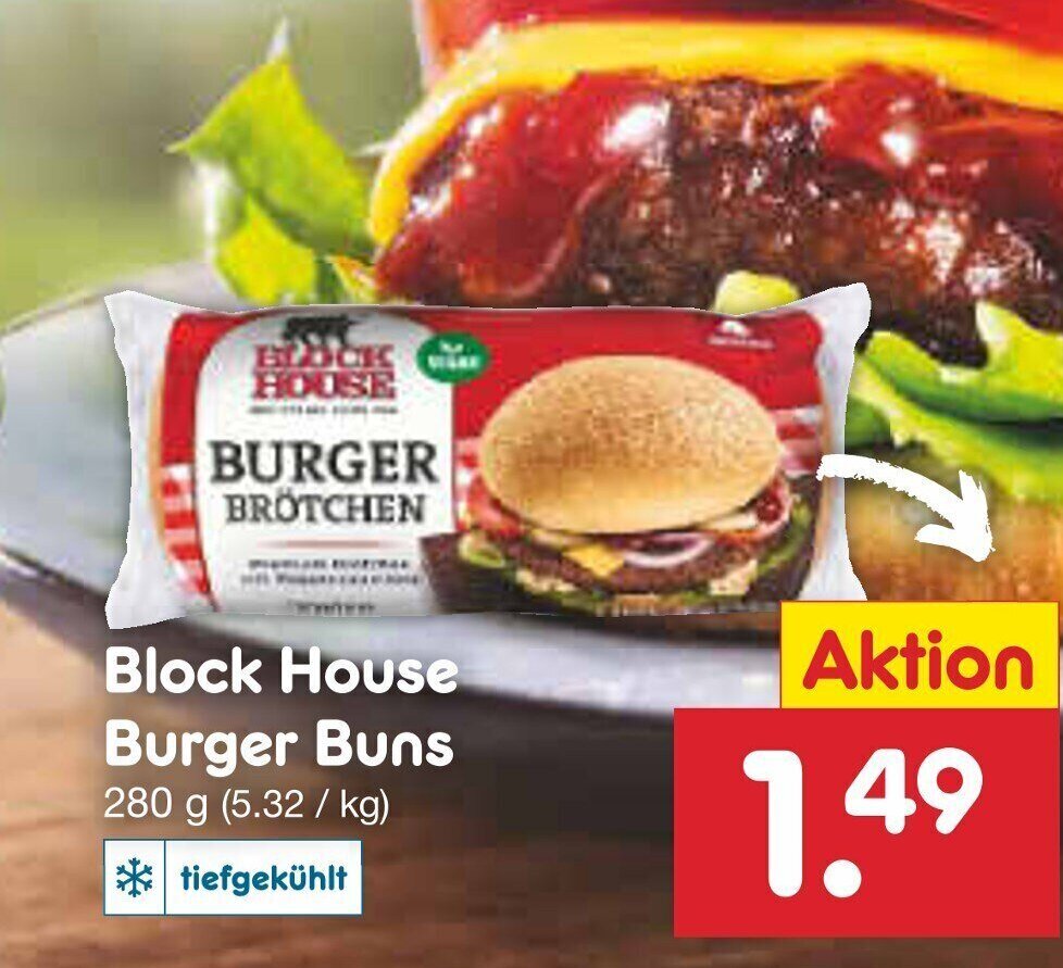 Block House Burger Buns 280g Angebot bei Netto MarkenDiscount