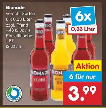 Netto Marken-Discount Bionade 6*330ml Angebot