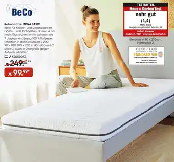 Galeria BeCo Rollmatratze Mona Basic Angebot