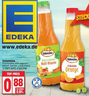 Edeka Valensina 1L PET-DPG-Flasche Angebot