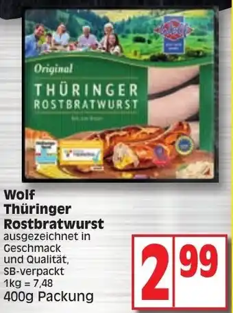 Edeka Wolf Thüringer Rostbratwurst 400g Packung Angebot