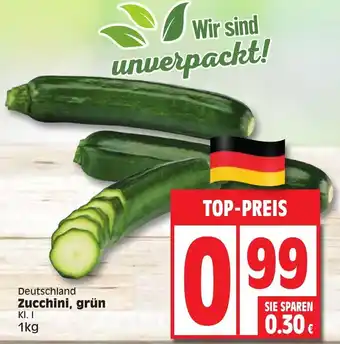 Edeka Deutschland Zucchini, grün 1kg Angebot