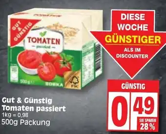 Edeka Gut & Günstig Tomaten passiert 500g Packung Angebot