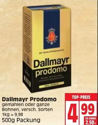 Edeka Dallmayr Prodomo 500g Packung Angebot