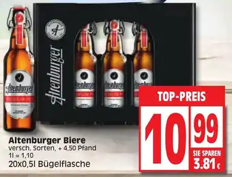 Edeka Altenburger Biere 20x0,5L Bügelflasche Angebot