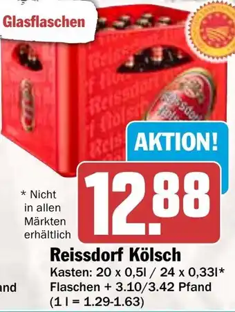 Hit Reissdorf Kölsch 20x0,5/24x0,33L Flaschen Angebot