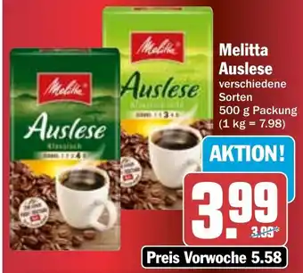 Hit Melitta Auslese 500 g Packung Angebot