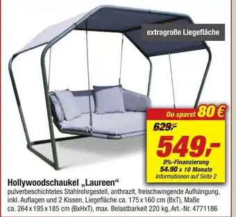toom Baumarkt Hollywoodschaukel ,,Laureen" Angebot