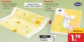 Netto Marken-Discount Tischläufer oder Servietten Angebot