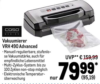 METRO Caso Vakuumierer VRH 490 Advanced Angebot