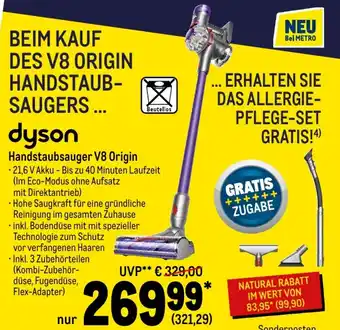 METRO Dyson Handstaubsauger V8 Origin Angebot