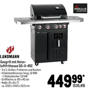 METRO Landmann Gasgrill mit Heissluftfritteuse GG-II-492 Angebot