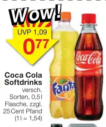 Jawoll Coca Cola Soft Drinks 0,5L Angebot