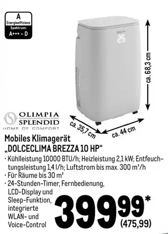 METRO Olimpia Splendid Mobiles Klimagerät ,,DOLCECLIMA BREZZA 10 HP" Angebot