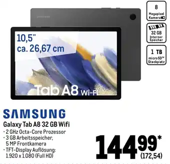 METRO Samsung Galaxy Tab A8 32GB WiFi Angebot