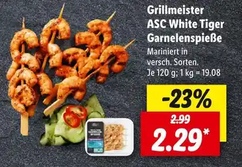 Lidl Grillmeister asc white tiger garnelenspieße Angebot