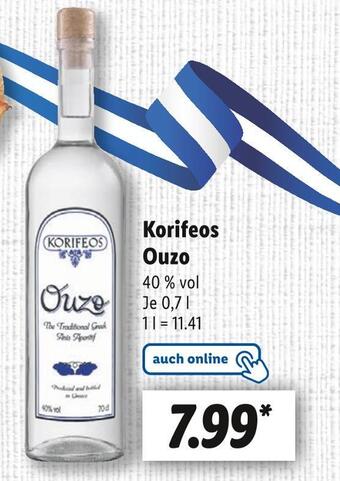 Lidl Korifeos ouzo Angebot