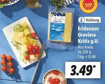 Lidl Eridanous graviera kritis g.u. Angebot