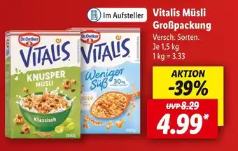 Lidl Vitalis müsli großpackung Angebot