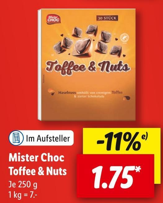 Mister choc toffee & nuts Angebot bei Lidl