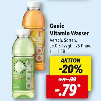 Lidl Ganic vitamin wasser Angebot