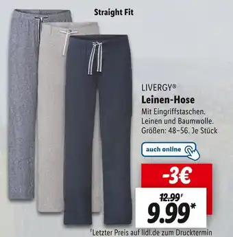 Lidl Livergy leinen-hose Angebot