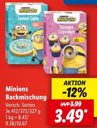 Lidl Minions backmischung Angebot