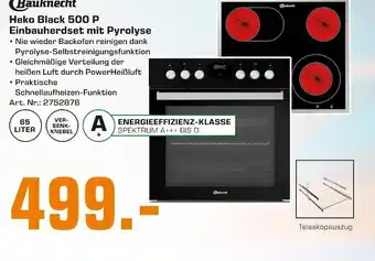 Saturn Bauknecht heko black 500 p einbauherdset mit pyrolyse Angebot