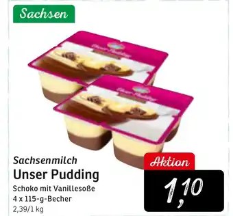 KONSUM Sachsenmilch Unser Pudding 4*115g Angebot