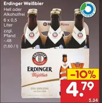 Netto Marken-Discount Erdinger Weiẞbier Angebot